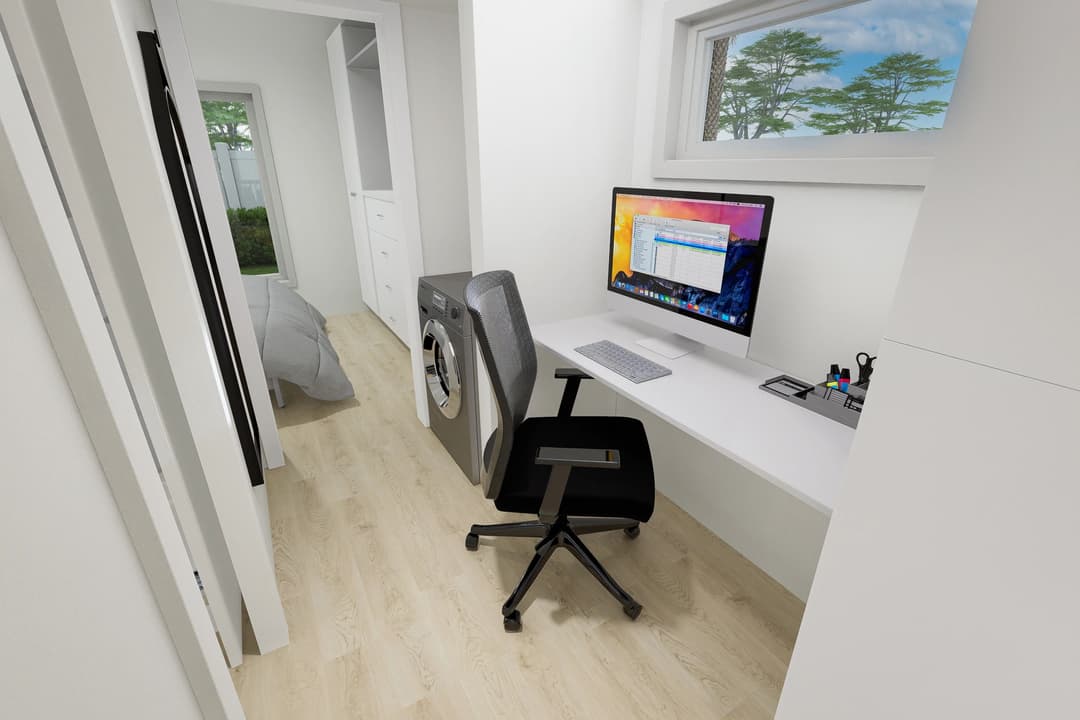 The cityscape oasis interior home features