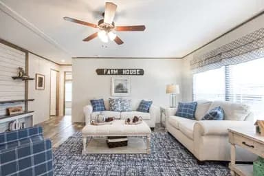 The southern farmhouse interior home features