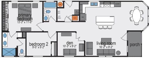 Sunset ridge-k300h floor plan and hero home features