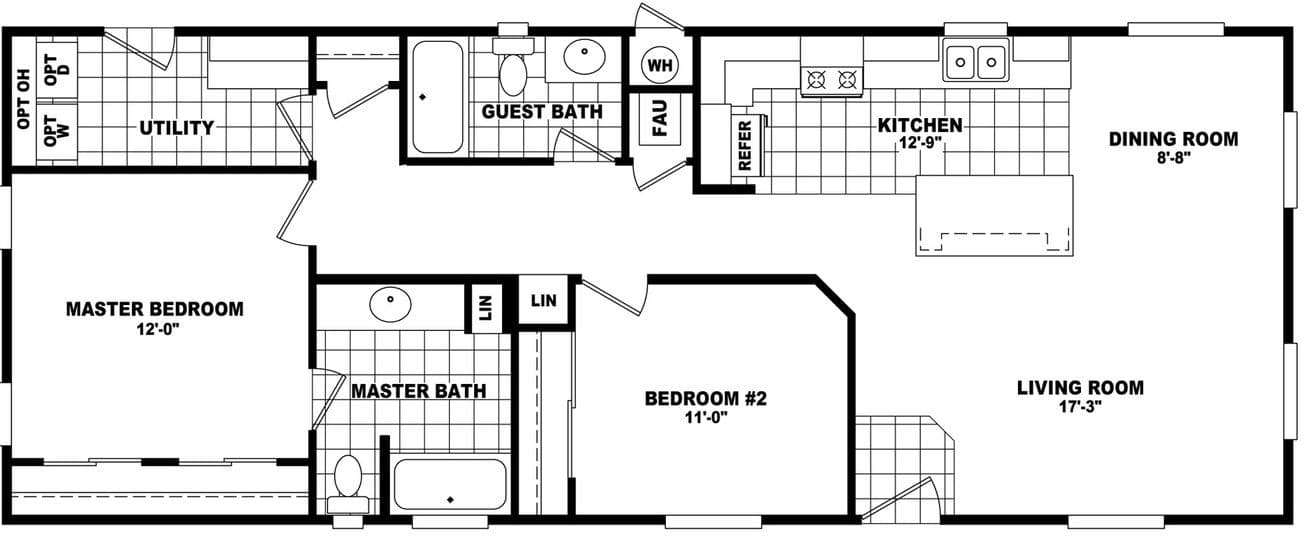 Wide homes 20522c hero and floor plan home features