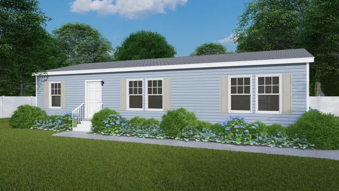 Spring meadow elevation and exterior home features