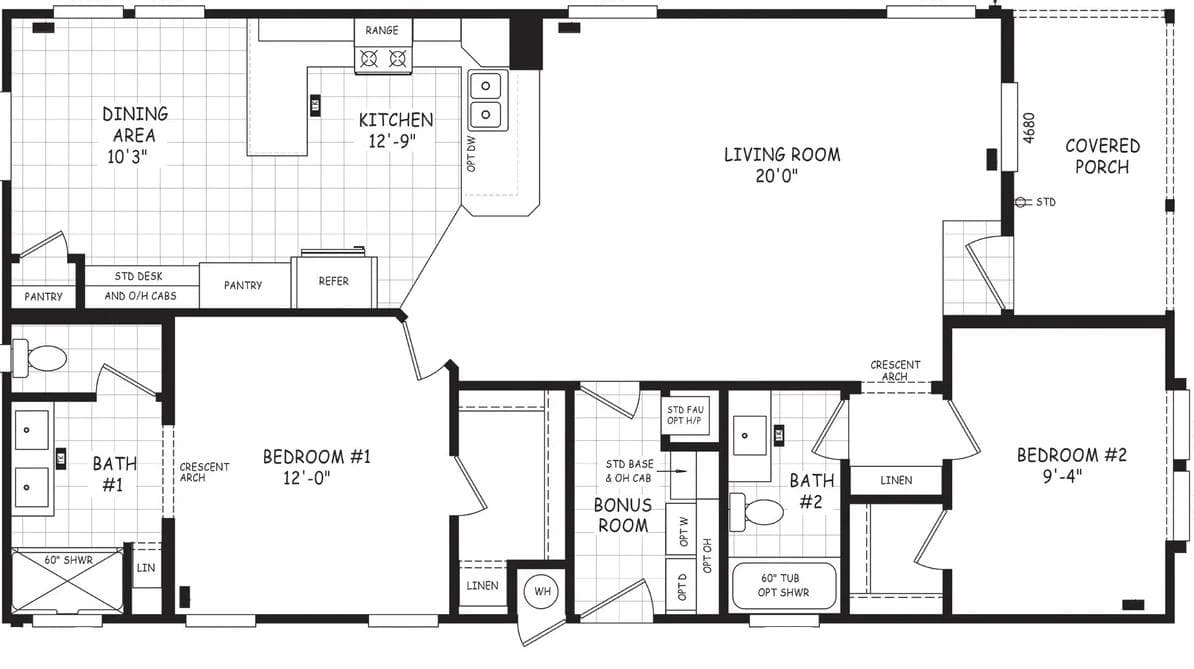 Pinnacle 28512a floor plan home features