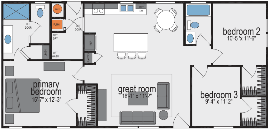 Skyliner floor plan home features