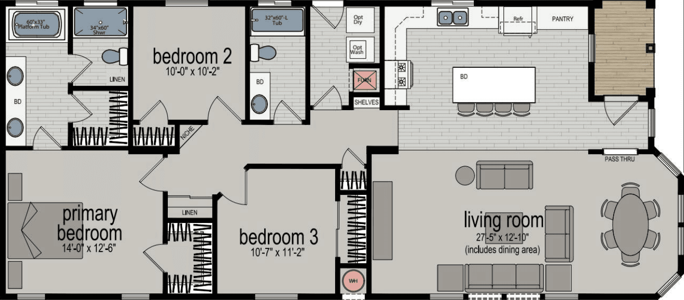 Cabrillo floor plan home features