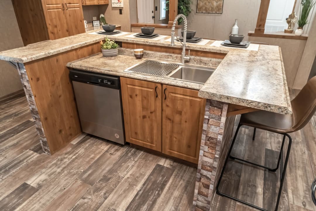 Doublewide 32×64-32c kitchen home features