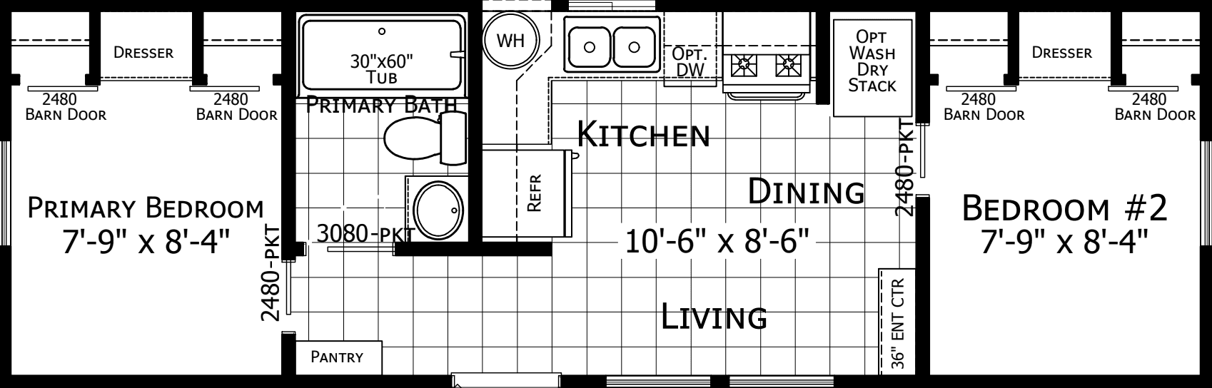 Park model aph-531 floor plan home features