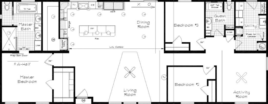 Pinehurst 2506-5 floor plan home features