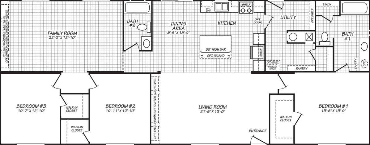 The caldera (28683b) floor plan home features