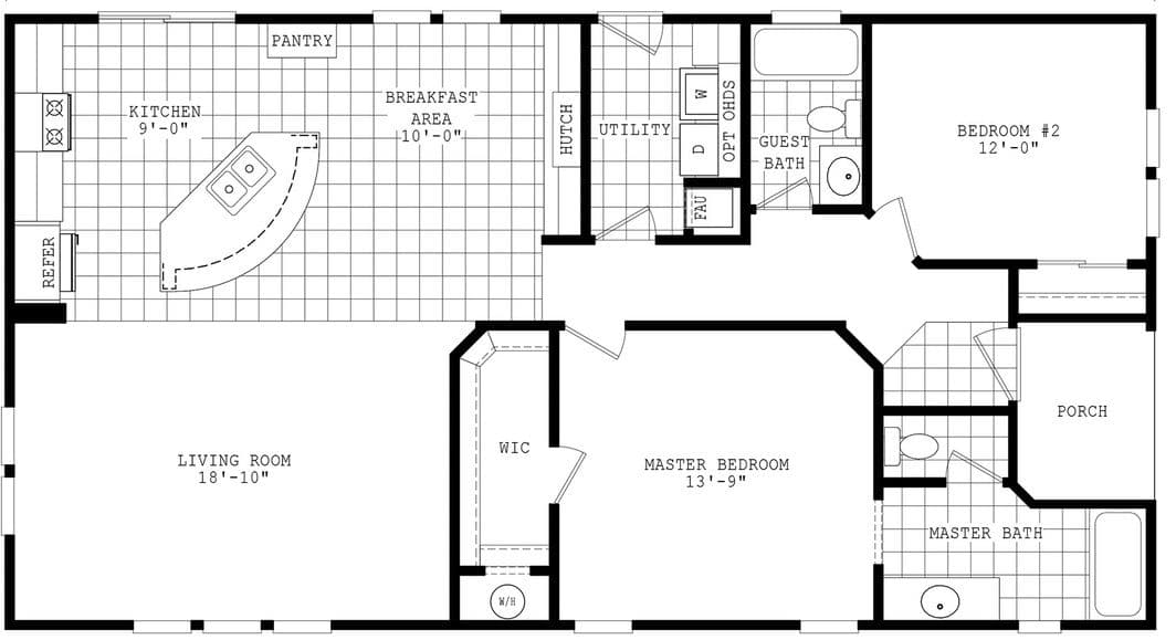 Durango porch homes 28502c floor plan home features