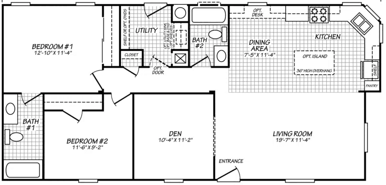 Canyon lake 24502k floor plan home features