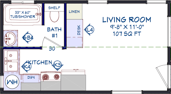 Casita studio floor plan cropped home features