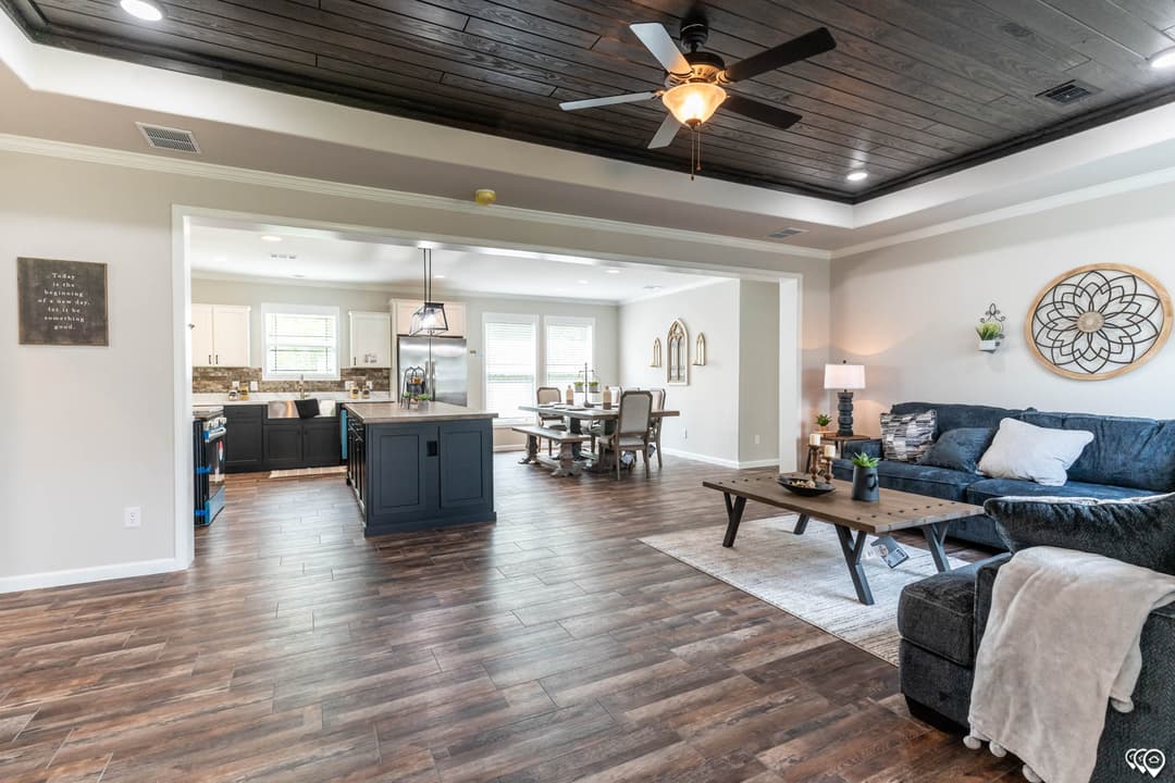 The woodside interior home features