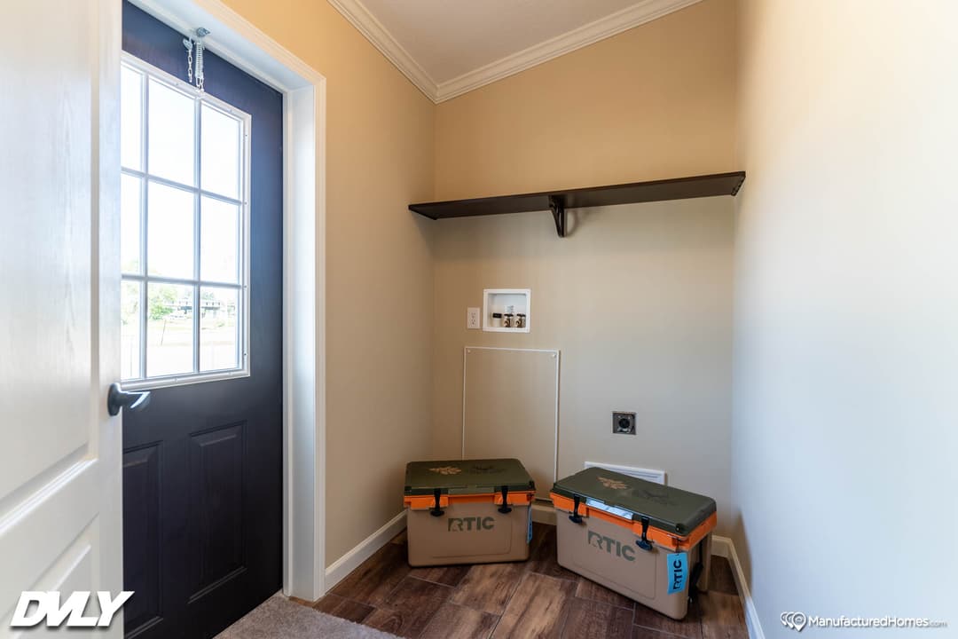 The lodge interior home features