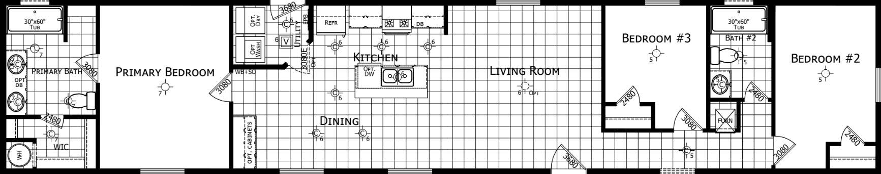 Winchester 1676h32a6h floor plan home features