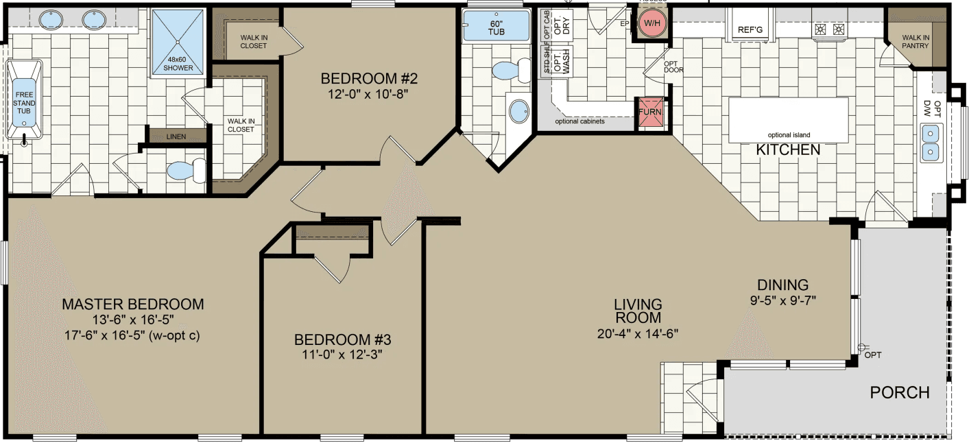 Skyland floor plan home features