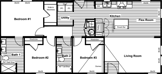 Three little birds floor plan home features