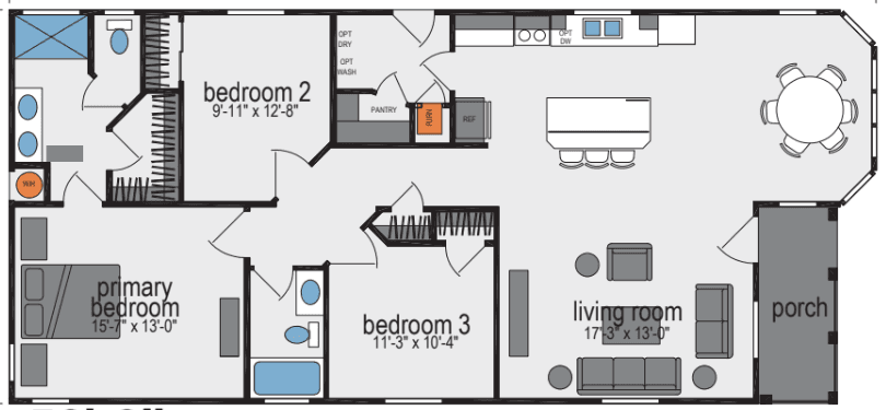 Sunset ridge-k517h floor plan home features