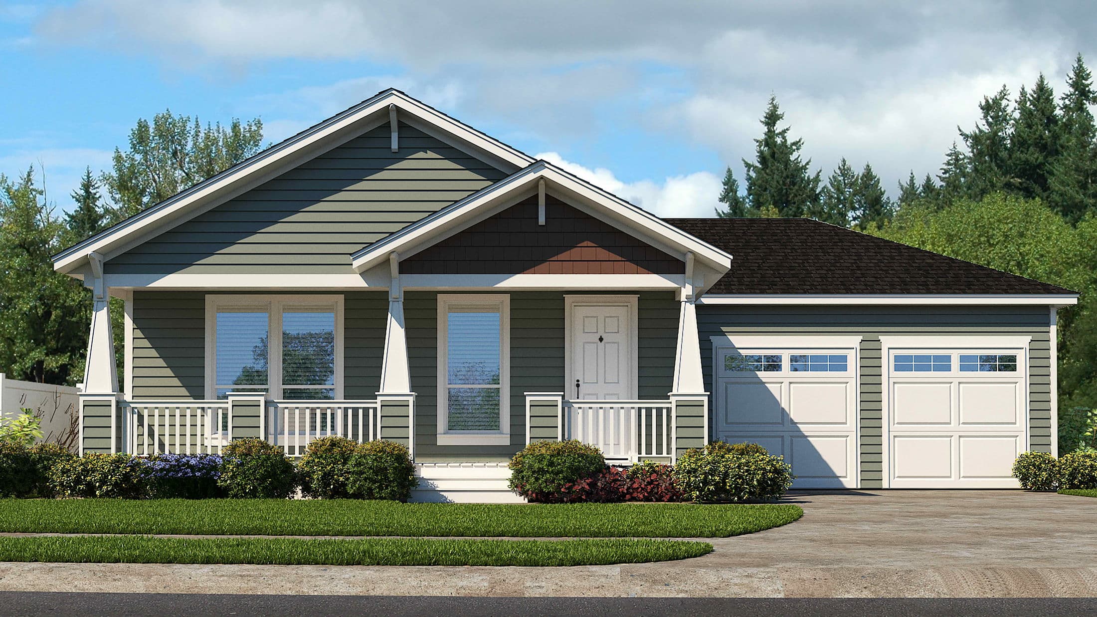 Clairmont hero, elevation, and exterior home features