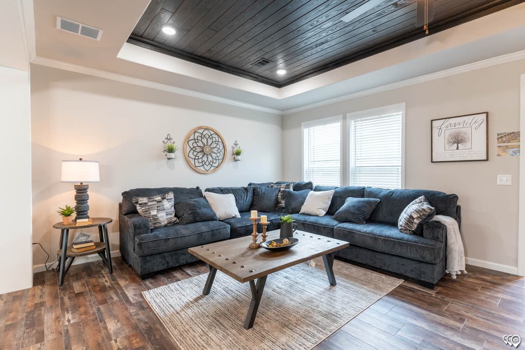 The woodside interior home features