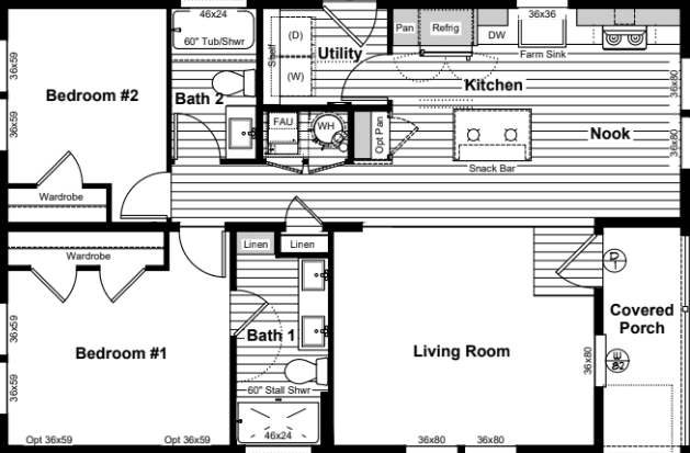 El cajon (hcp-2840-2a) floor plan home features