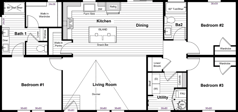 Armstrong floor plan home features