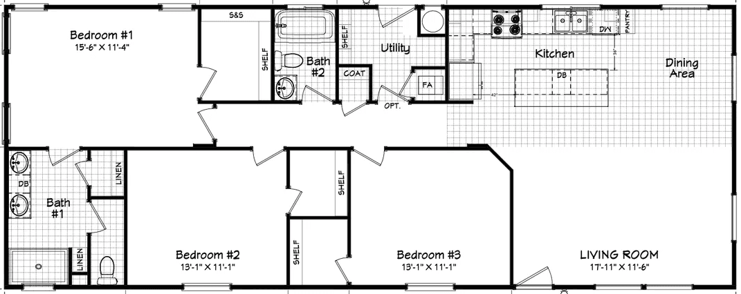 Coronado 24603d floor plan home features