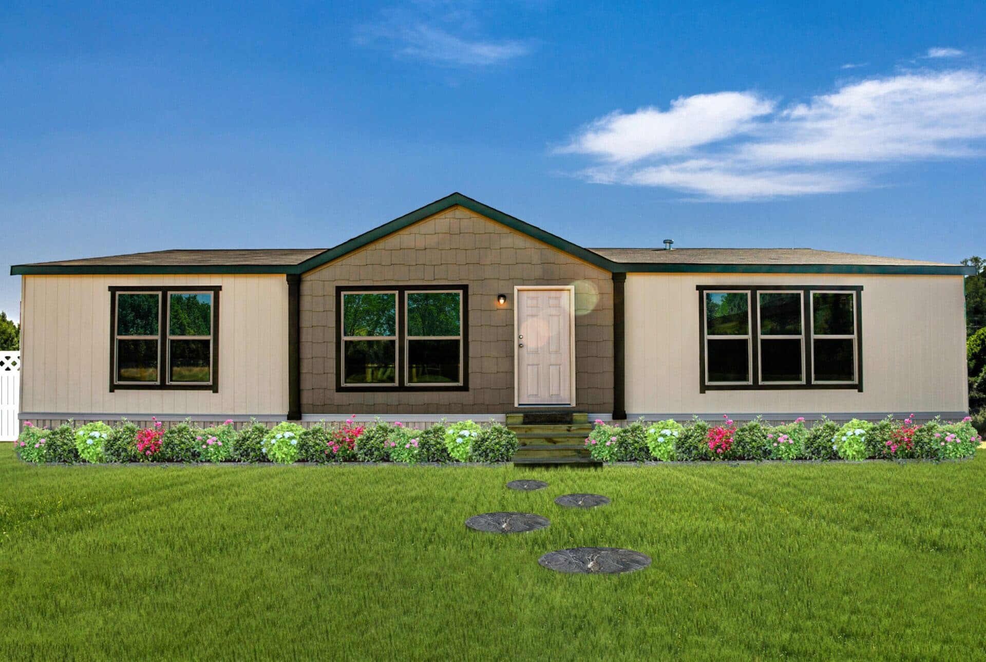 Doublewide h-32×56-32d hero, elevation, and exterior home features