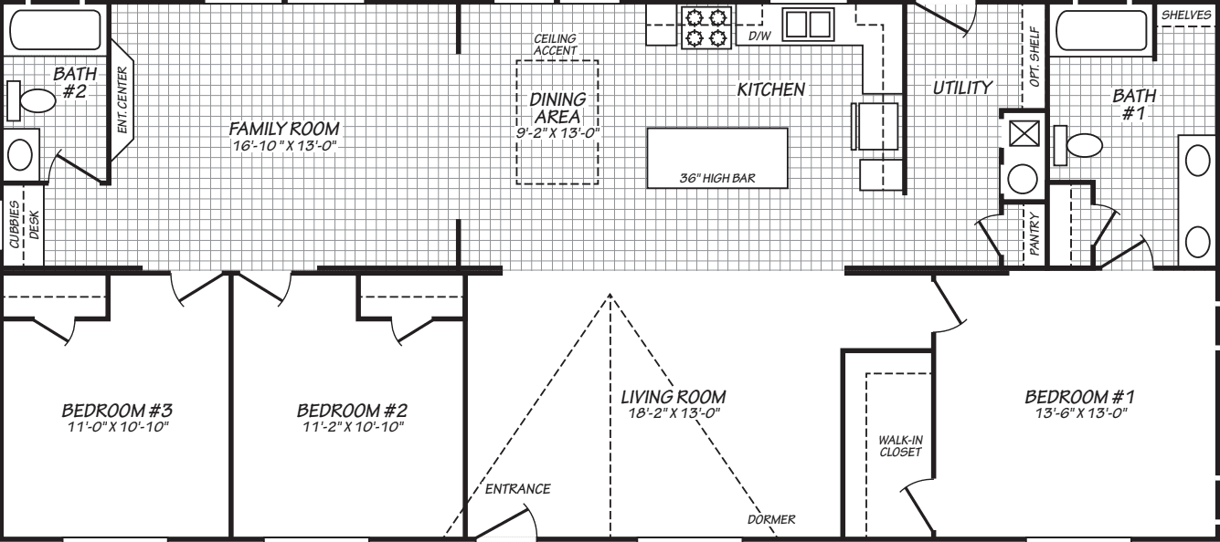 The queen's river (28603n) floor plan home features