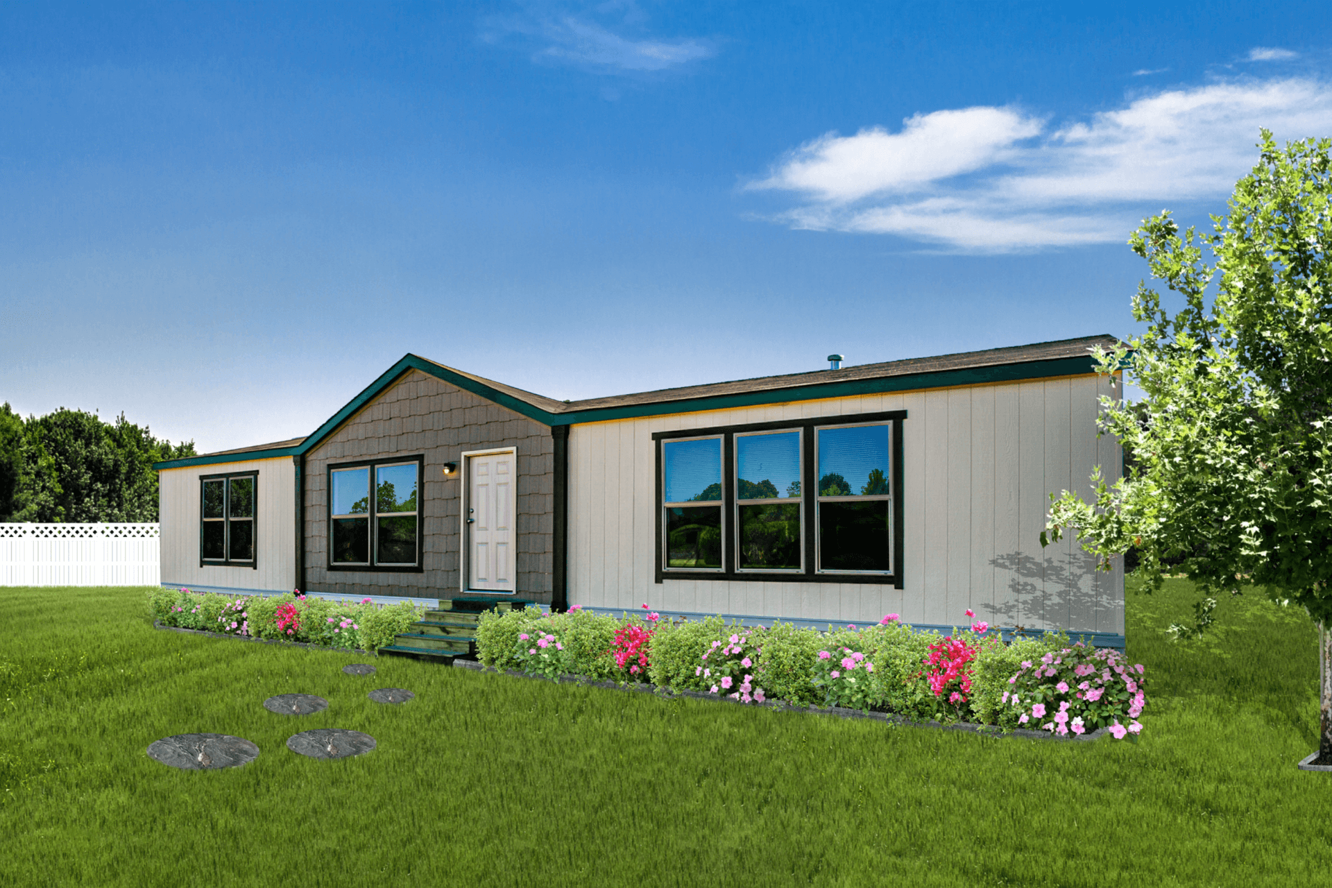 Doublewide h-32×56-32d elevation and exterior home features