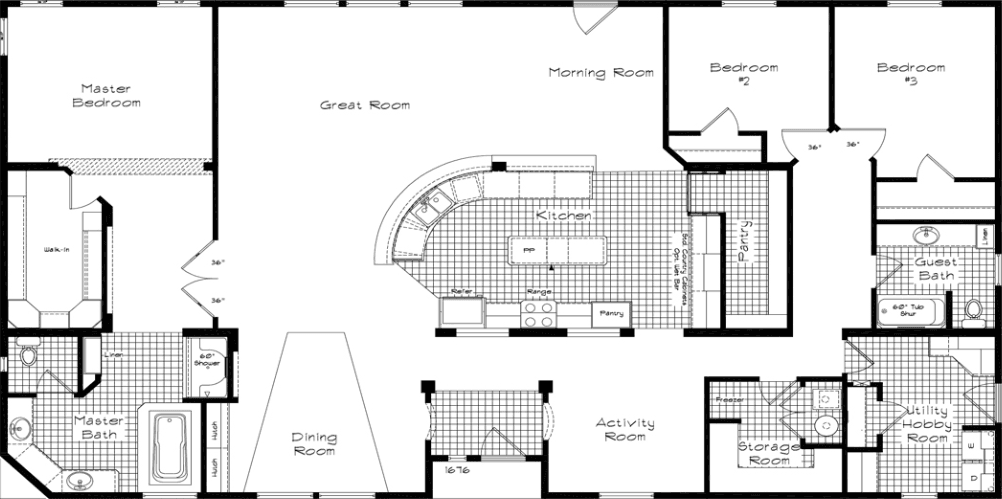 Pinehurst 2510 v1 floor plan home features