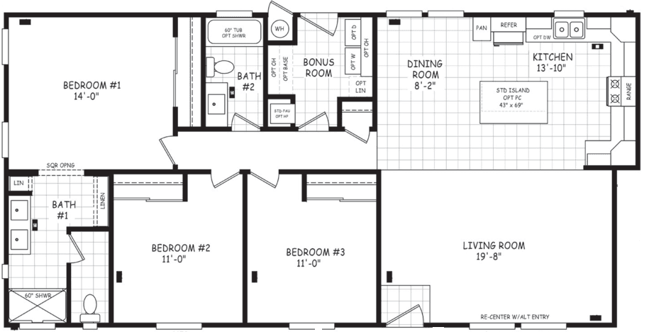 Edge 28543a floor plan home features