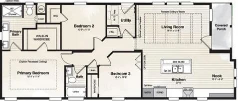 Coronado 2458b floor plan home features