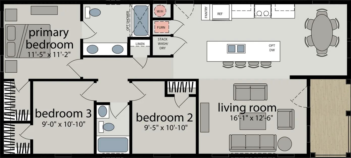 The sonoma floor plan cropped home features