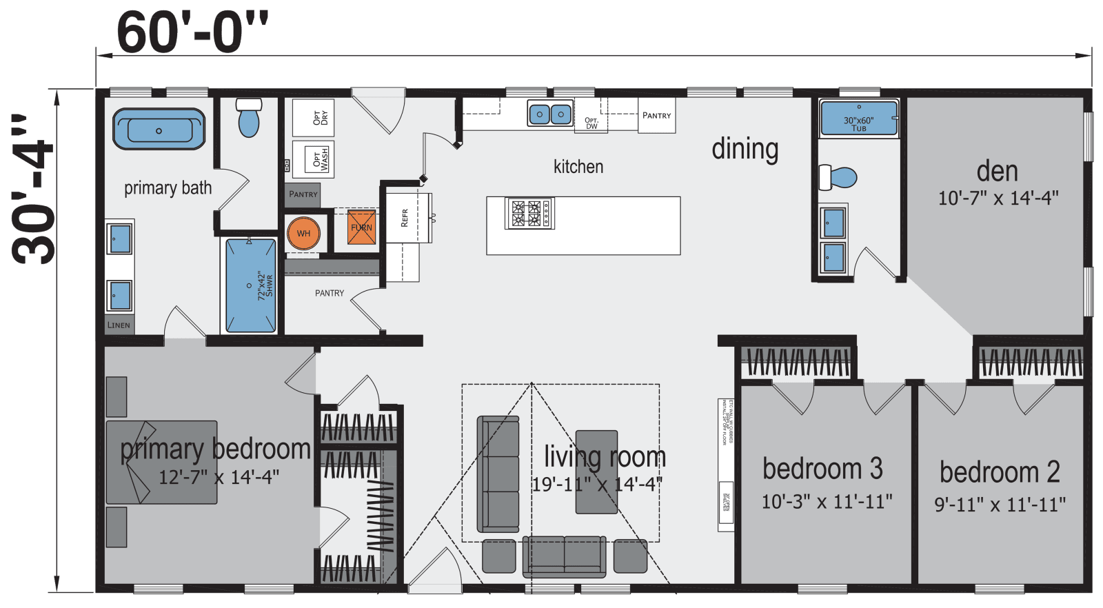 Monterey floor plan home features