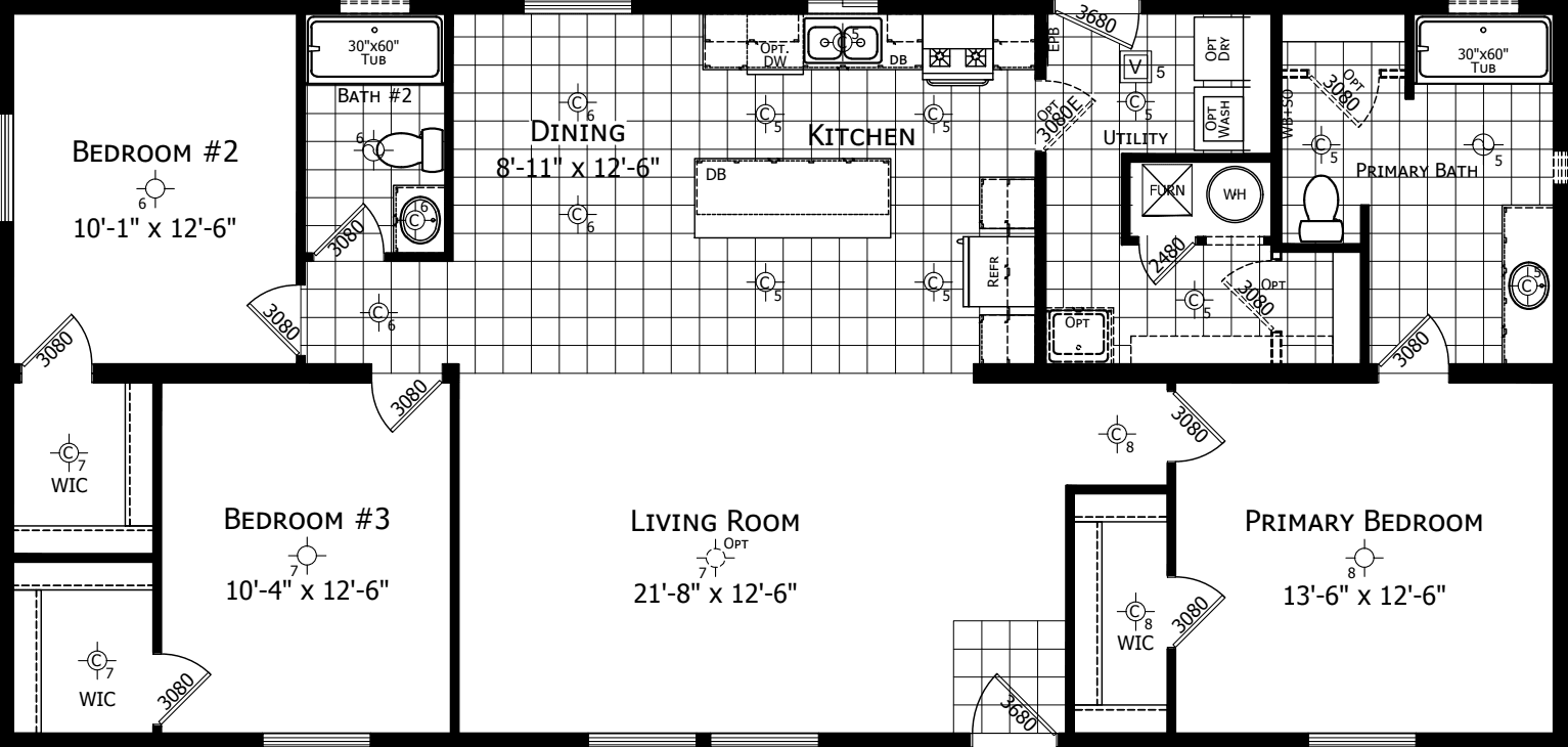 Noble 2856h08 floor plan home features