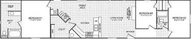 Cavco texas alamo lite single-section floor plan home features