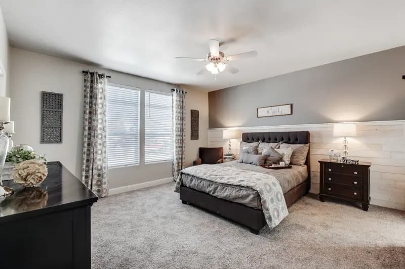 Pecan bedroom home features