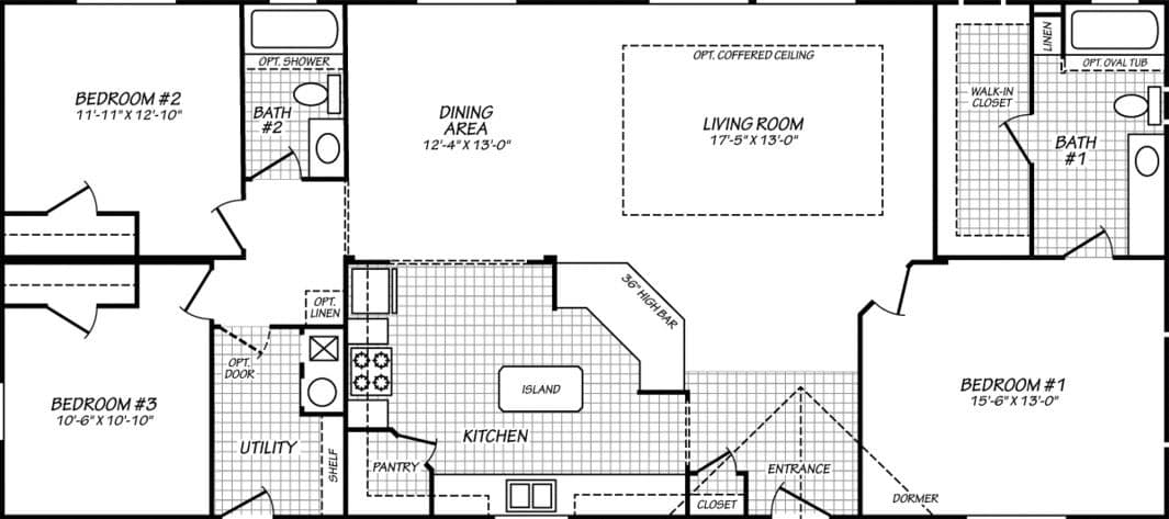 Evergreen 28603f floor plan home features