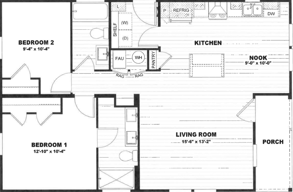 Crystal blue floor plan home features