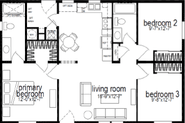 Ridgewood j910 floor plan home features