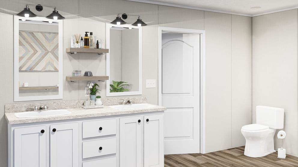 The fusion 32h bathroom home features