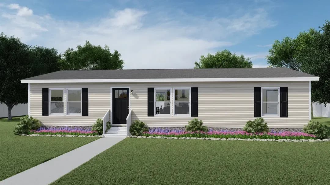 Glimpse elevation and exterior home features